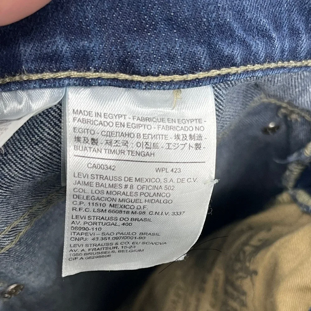 Levis Jeans Mens 38x28 Blue Pants 514 Slim Straight Work Dark Denim Tag‎ 38x30